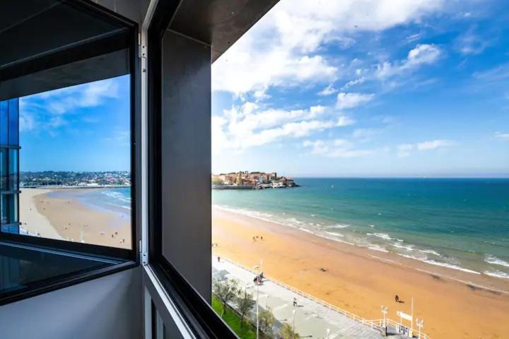 Apartamento Ezcurdia 22 Playa De San Lorenzo Primera Linea Gijón Zewnętrze zdjęcie