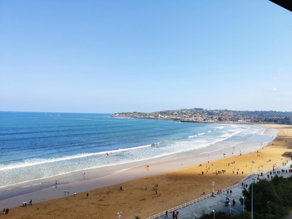Apartamento Ezcurdia 22 Playa De San Lorenzo Primera Linea Gijón Zewnętrze zdjęcie